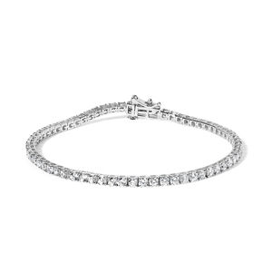 14K White Gold 4.0 Cttw Classic Lab-Grown Diamond Tennis Bracelet (F-G Color,